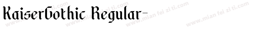 KaiserGothic Regular字体转换
